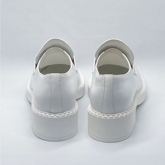 Prada Spazzolato Logo Platform Leather Loafers size 39 - Picture 7 of 14